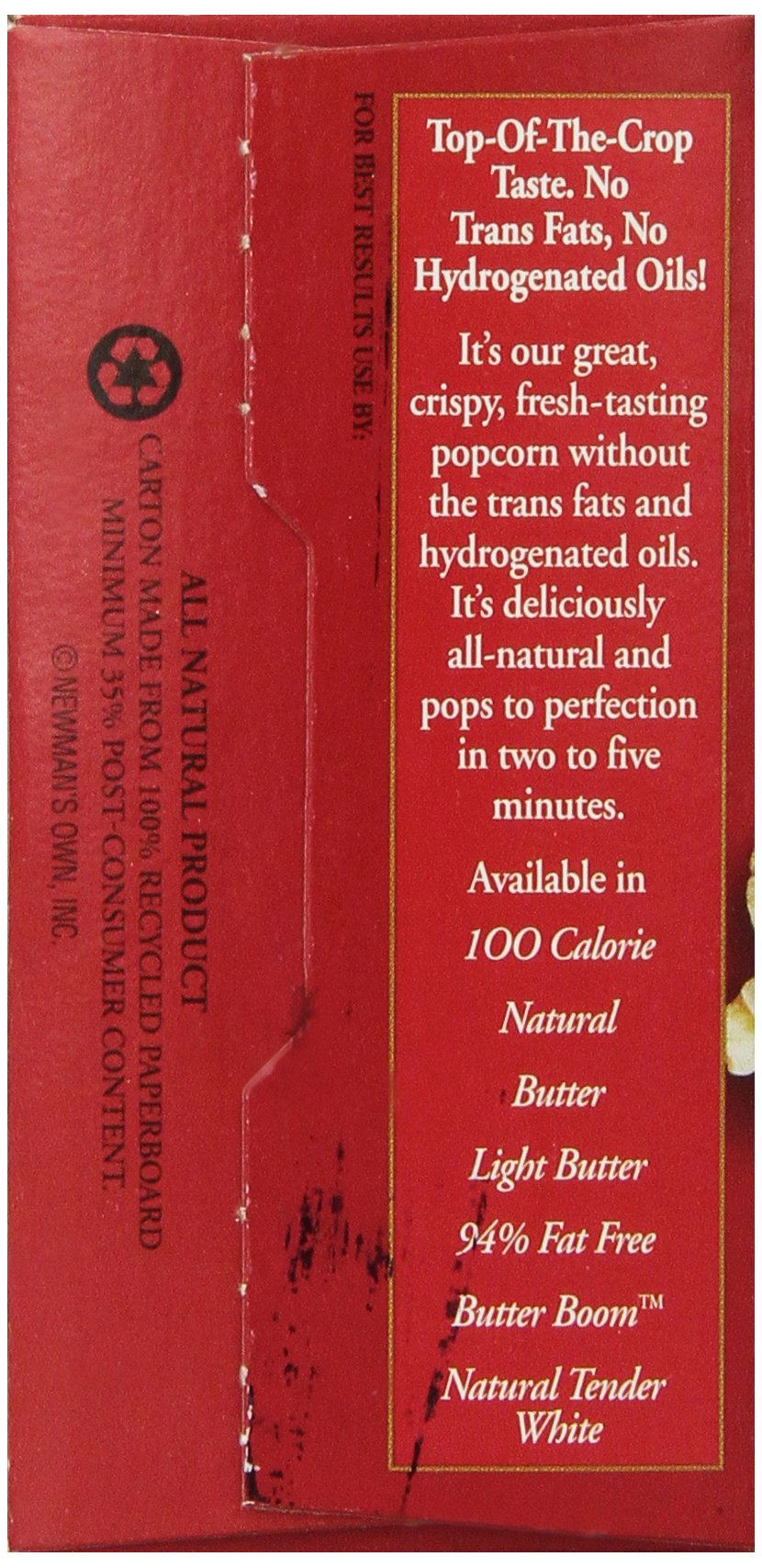 Newman's Own Old Style Picture Show Microwave Popcorn,Butter, 3 Count (Pack of 1)