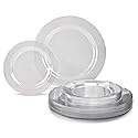 " OCCASIONS " 120 Plates Pack,(60 Guests) Heavyweight Premium Wedding Party Disposable Plastic Plates Set -60 x 10.5'' Dinner + 60 x 7.5''