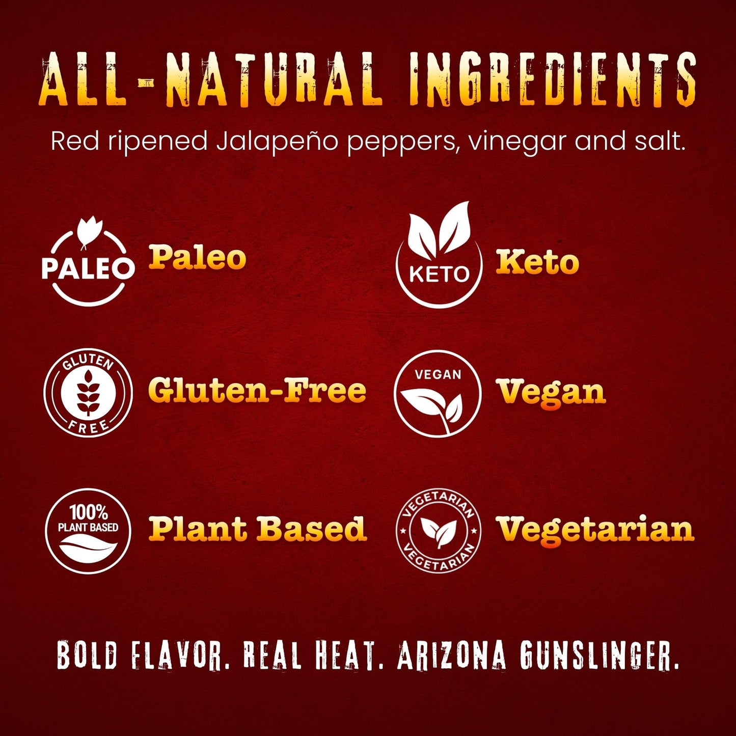 RetailSource Arizona Gunslinger Smokin' Red Jalapeño Pepper Sauce, 5 oz., 3 Bottles
