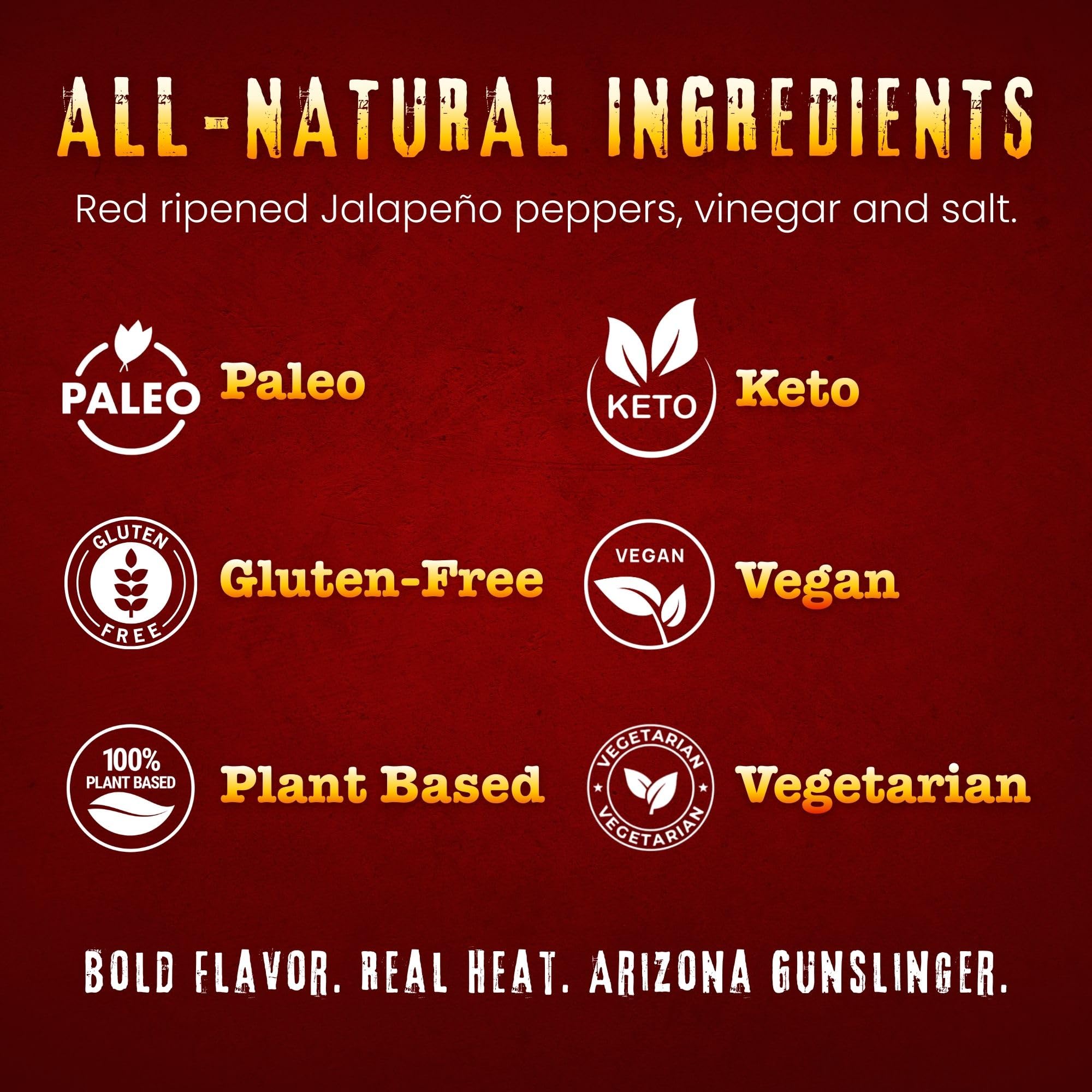 RetailSource Arizona Gunslinger Smokin' Red Jalapeño Pepper Sauce, 5 oz., 3 Bottles