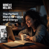 Wake The Hell Up! 1lb Ultra-Caffeinated Original Ground Coffee, Low Acid, Medium-Dark Roast