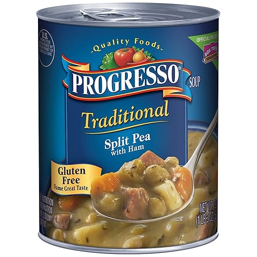 Progresso Traditional, Split Pea with Ham Soup, 19 oz. (Pack of 12)