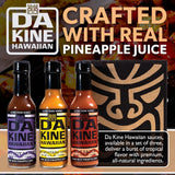 Da Kine Hawaiian Hot Sauce Sampler - Hot Soy, Mustard & Classic - Made with Pineapple Juice for Meat Tenderizing, Ideal for Marinades and Dipping