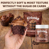 FitBake Keto Low Carb Chocolate Cake Baking Mix | 2g Net Carbs Per Serving | No Added Sugar | Zero Sugar & Gluten Free Desserts, Naturally Sweetened Keto Snack 8.75oz