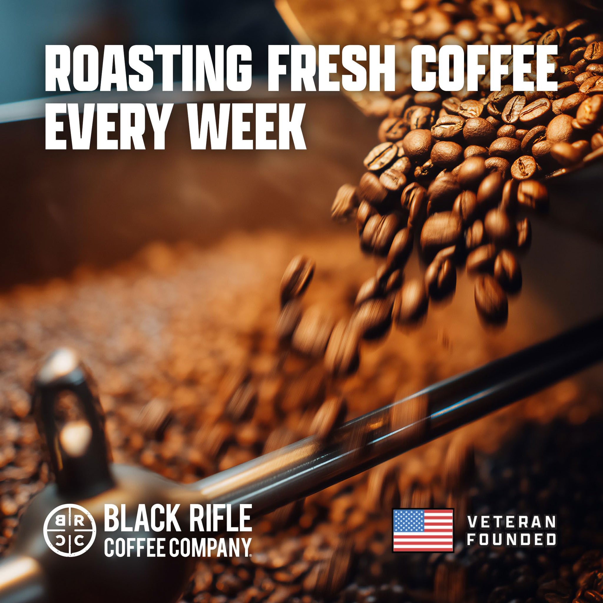 Black Rifle Coffee Company Just Black, 5 lb Bag, Whole Bean Coffee Medium Roast - Roasted Blend Made from Arabica Beans - Colombian & Brazilian Beans