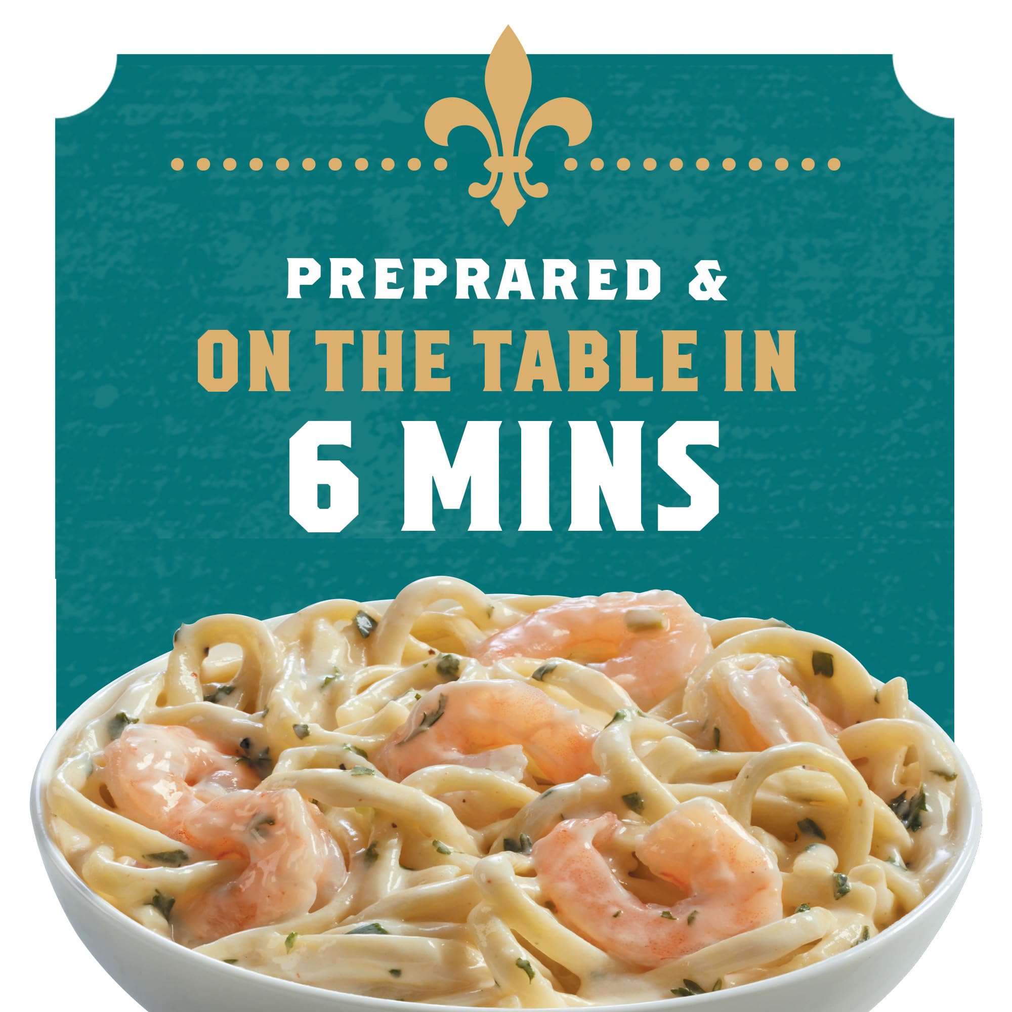 Zatarain’s Shrimp Alfredo Frozen Dinner, Savory Shrimp and Linguine Pasta in a Zesty, Creamy Sauce, Microwave in 5 Minutes, Individual Frozen Meal