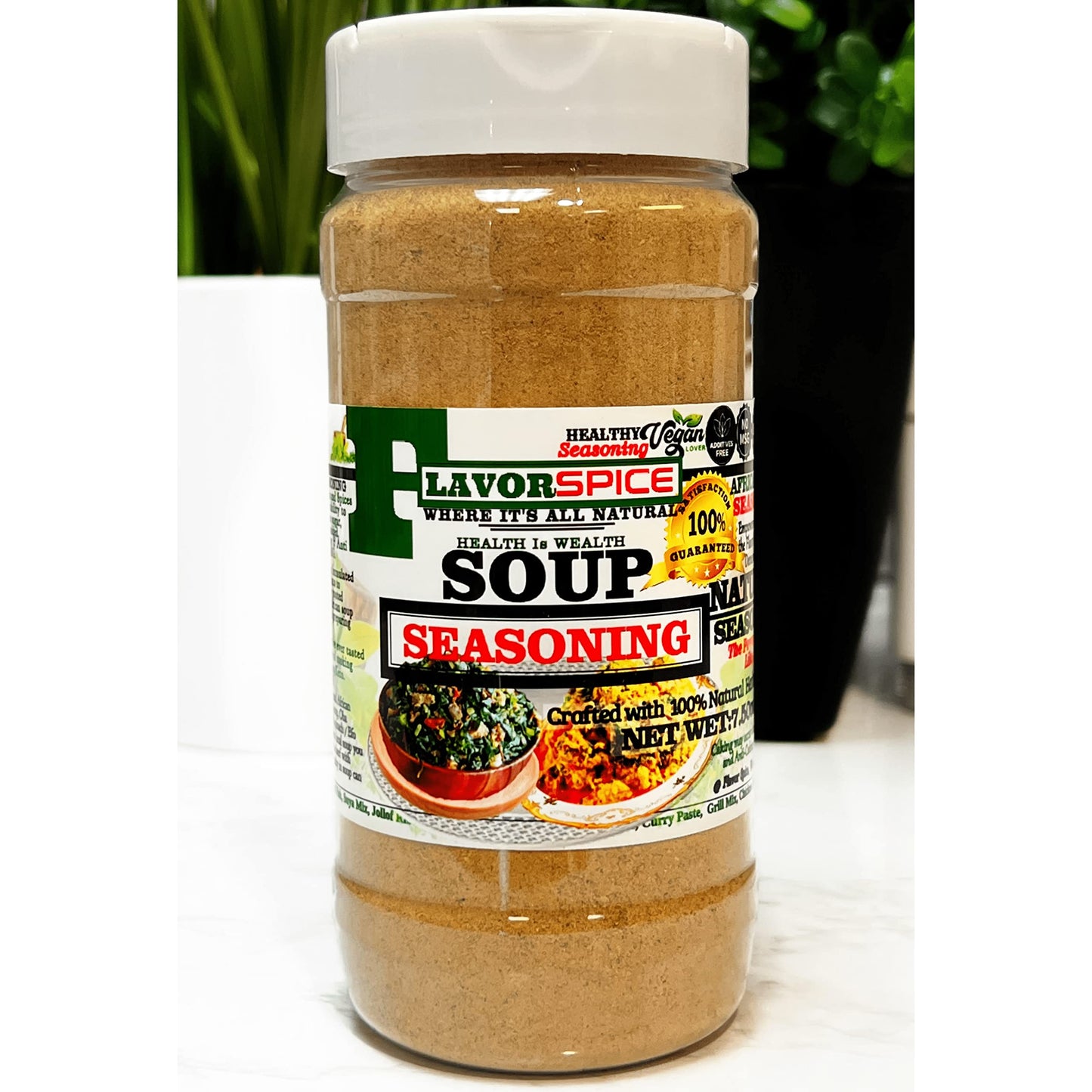 African Soup Seasoning, Crafted with 100% Natural Herbs and Spices with No Artificial or preservatives, No Salt, No Sugar, No MSG, Gluten, Great