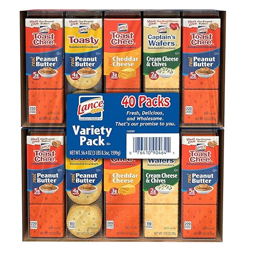 Lance Sandwich Crackers, Variety Pack 1.41 oz, 40 ct. A1 - 3 PACK