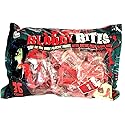 Bloody Bites Glow In The Dark Plastic Fangs With Oozing Candy Blood Bags Watermelon Flavor 36 Count Bag