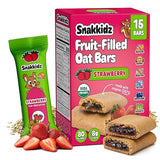 Snakkidz Fruit Filled Oat Bar Minis, Great for Lunchboxes & On the Go Snacking, Naturally Gluten Free, Soft Baked Breakfast Bar for Kids