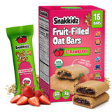 Snakkidz Fruit Filled Oat Bar Minis, Great for Lunchboxes & On the Go Snacking, Naturally Gluten Free, Soft Baked Breakfast Bar for Kids