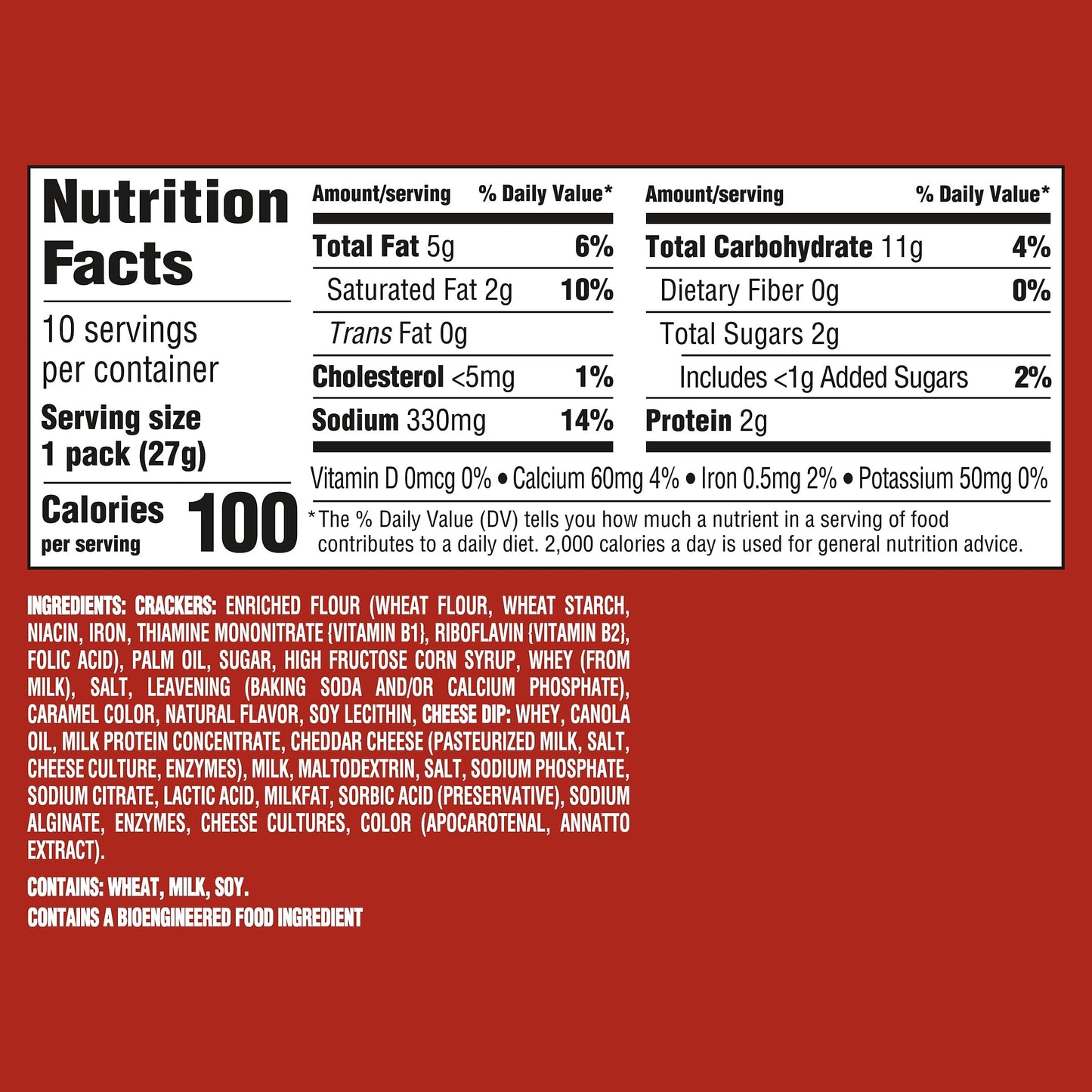 Handi-Snacks RITZ Crackers 'N Cheesy Dip Snack Packs, 10 Snack Packs