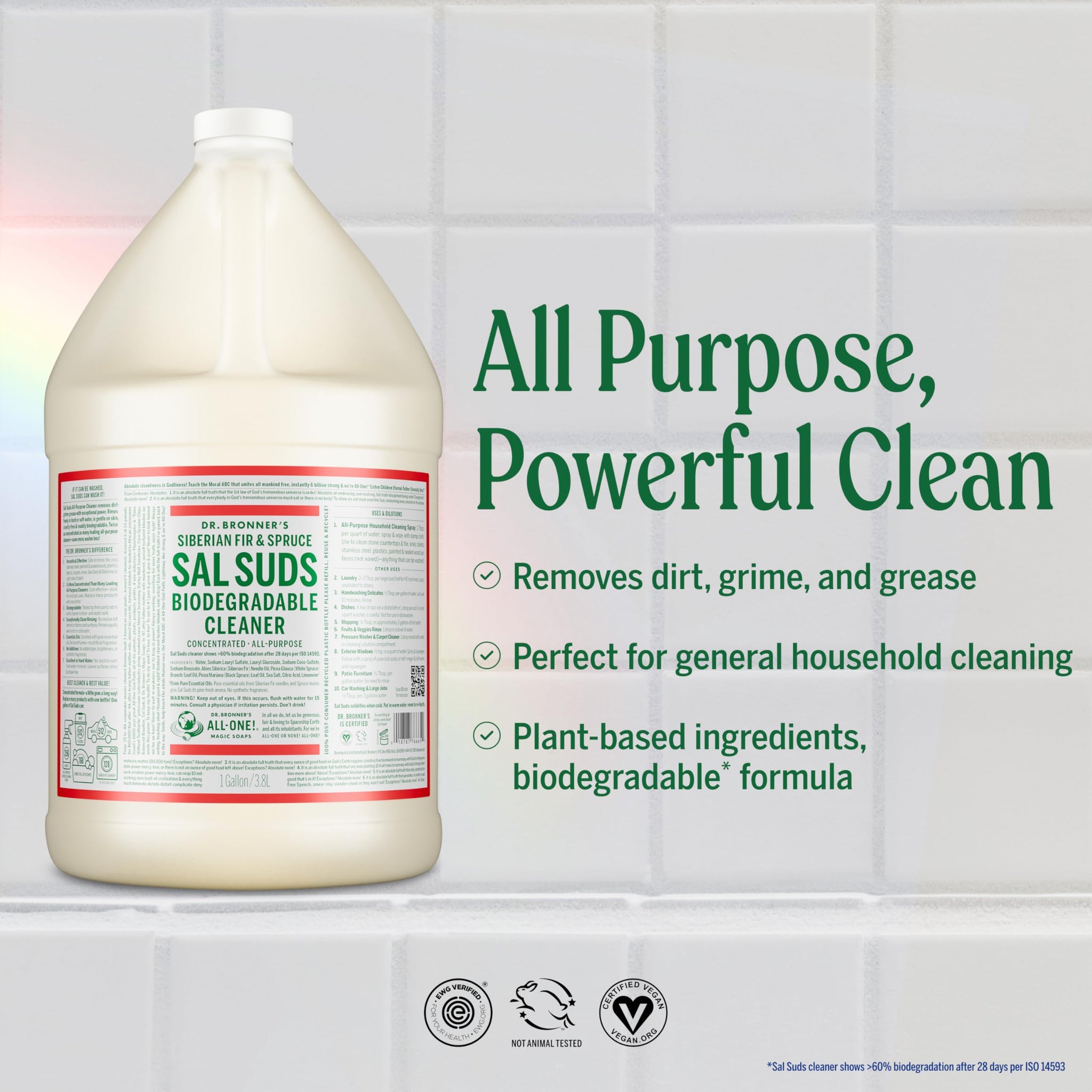 Dr. Bronner’s Pure-Castile Magic Soap Variety Pack & Sal Suds Biodegradable Cleaner Liquid Body Soap, All-Purpose Cleaner, Vegan, Cruelty-Free
