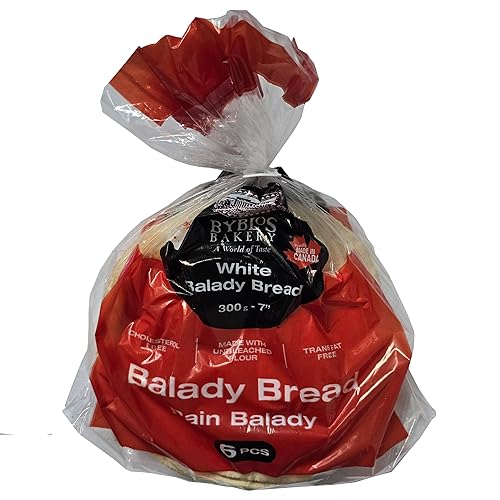 Balady Pita Bread 7", Bag of 6, 300g, Pack of 2 Bags