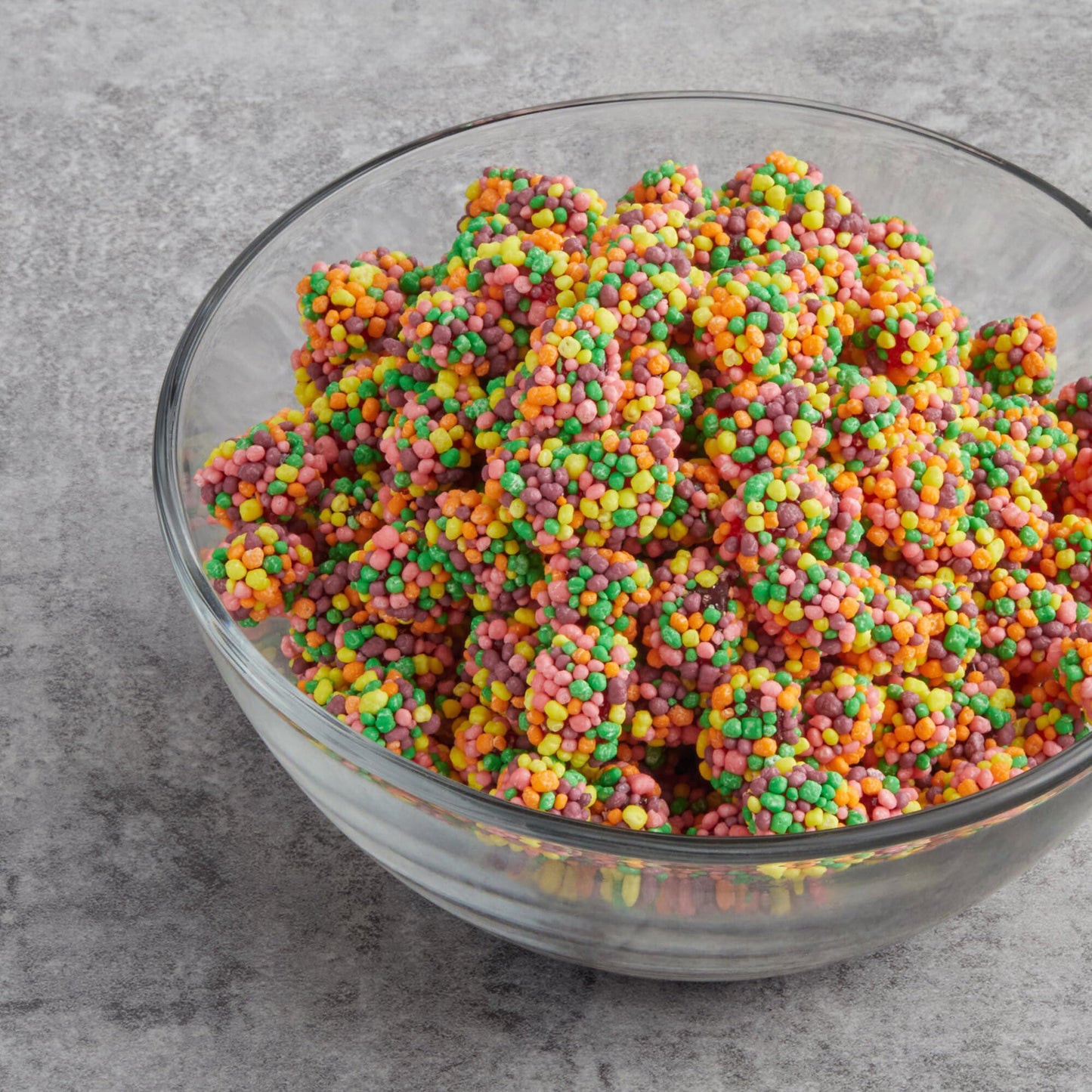 Rainbow Gummy Candy Clusters - 1 Pound Bulk Bag Chewy & Crunchy Fruity Gummies - For Parties, Snacks, and Candy Buffets - Bulk Sweet Treats