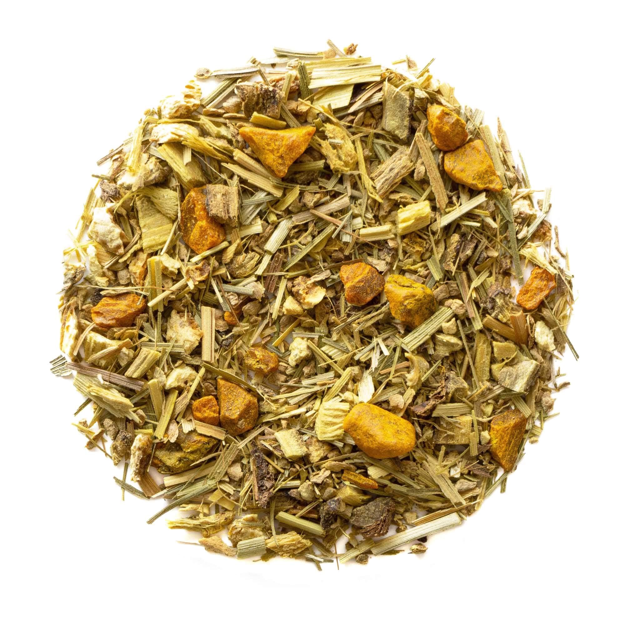 Heavenly Tea Leaves Organic Turmeric Ginger, Bulk Loose Leaf Herbal Tea, 1 Lb. (Approx. 200 Servings) - Naturally Caffeine Free, Inflammation