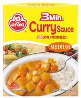 OTOKI 3-Min Curry Sauce, Medium Spicy (No Meat), Fully Cooked with Potato & Carrot, 3 Pack, 6.7 oz Each - Pour Over Meal Ready in Minutes