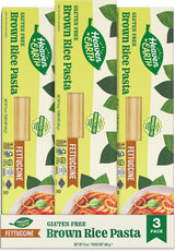 Heaven & Earth Gluten Free Brown Rice Pasta Fetuccinni, 12oz (3 Pack) | Great Texure | Real Pasta Taste & Mouthfeel | Whole Grain Gluten Free Pasta | Linguine Style | Kosher