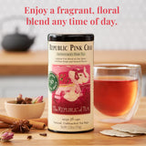 The Republic of Tea - Republic Pink Chai Herbal Tea Tin, 36 Tea Bags, Naturally Caffeine Free