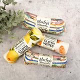 Marley's Monsters Cloth Wipes in Colorful Prints - 100% Cotton Flannel Reusable Wipes, 7x8in, Sustainable Multi-Purpose for Baby Care, Tissues