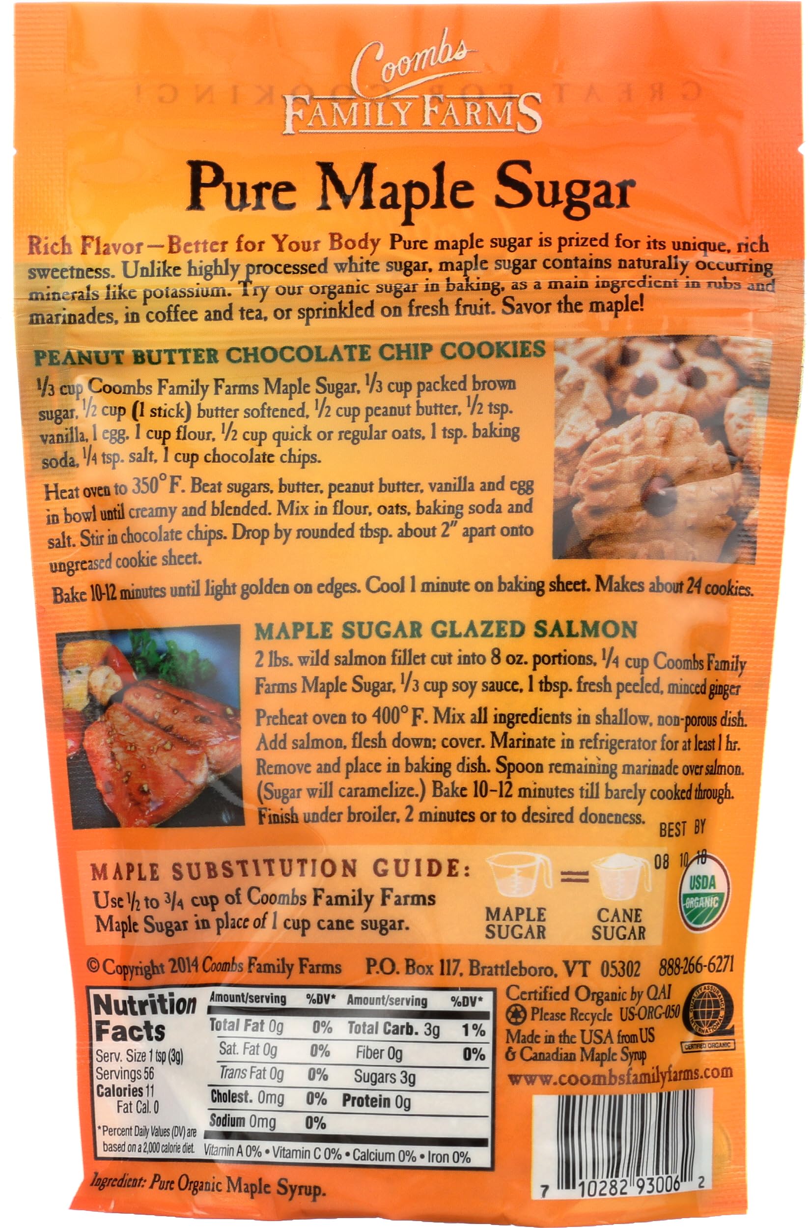 Coombs Family Farms Organic Pure Maple Sugar, Original, 6 oz