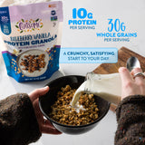 Oatsome Protein Granola Blueberry Vanilla, 10g Protein, Gluten Free, Made with Whole Grain Rolled Oats, Real Blueberries, & Flax Seeds, for Protein