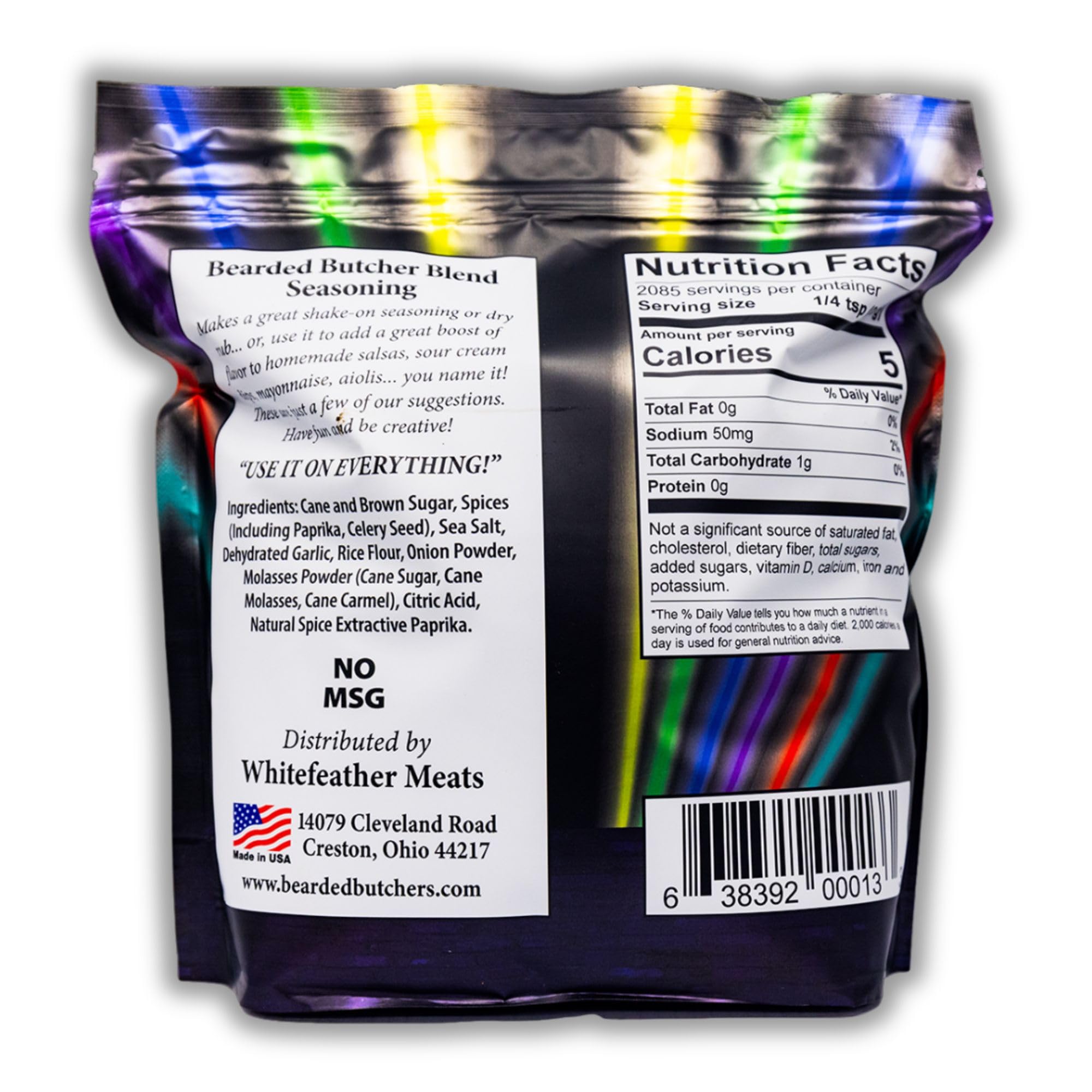 Bearded Butchers Hollywood Blend Seasoning, 64 oz Bag (4 lbs) - Sweet & Sultry with Cane Sugar & Molasses, Ideal for Pork Ribs, Pulled Pork, Brisket
