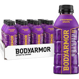 BODYARMOR Sports Drink, Strawberry Grape, Electrolyte Drink Hydration, 16 Fl Oz Bottles (12 Pack), Flavored Coconut Water with B Vitamins
