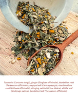 The Good Village Co. Liver Rhythm Loose Leaf Herbal Tea, Caffeine Free Botanical Blend with Turmeric, Ginger, Dandelion Root, Papaya Leaf, Marshmallow