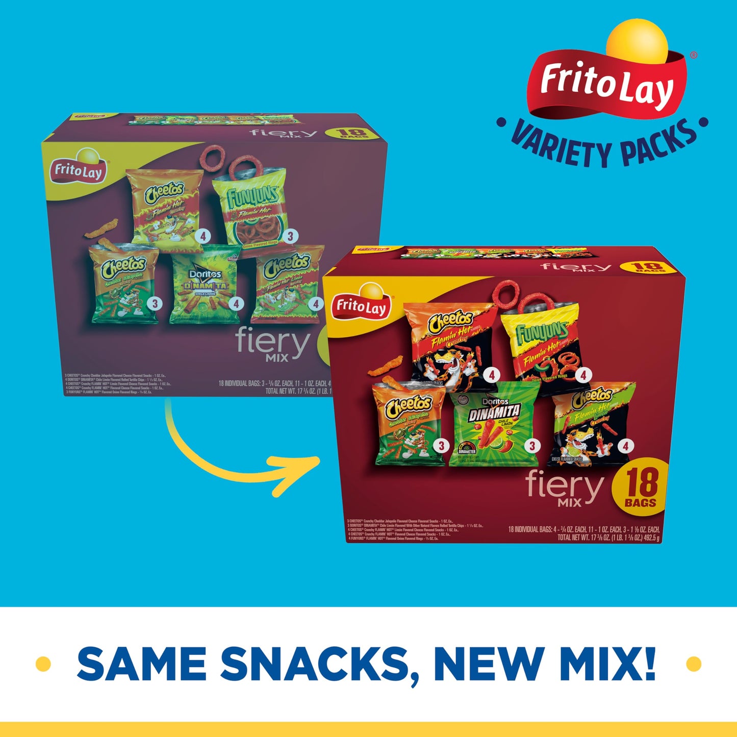 Frito-Lay Fiery Mix Variety Pack (18 Count)