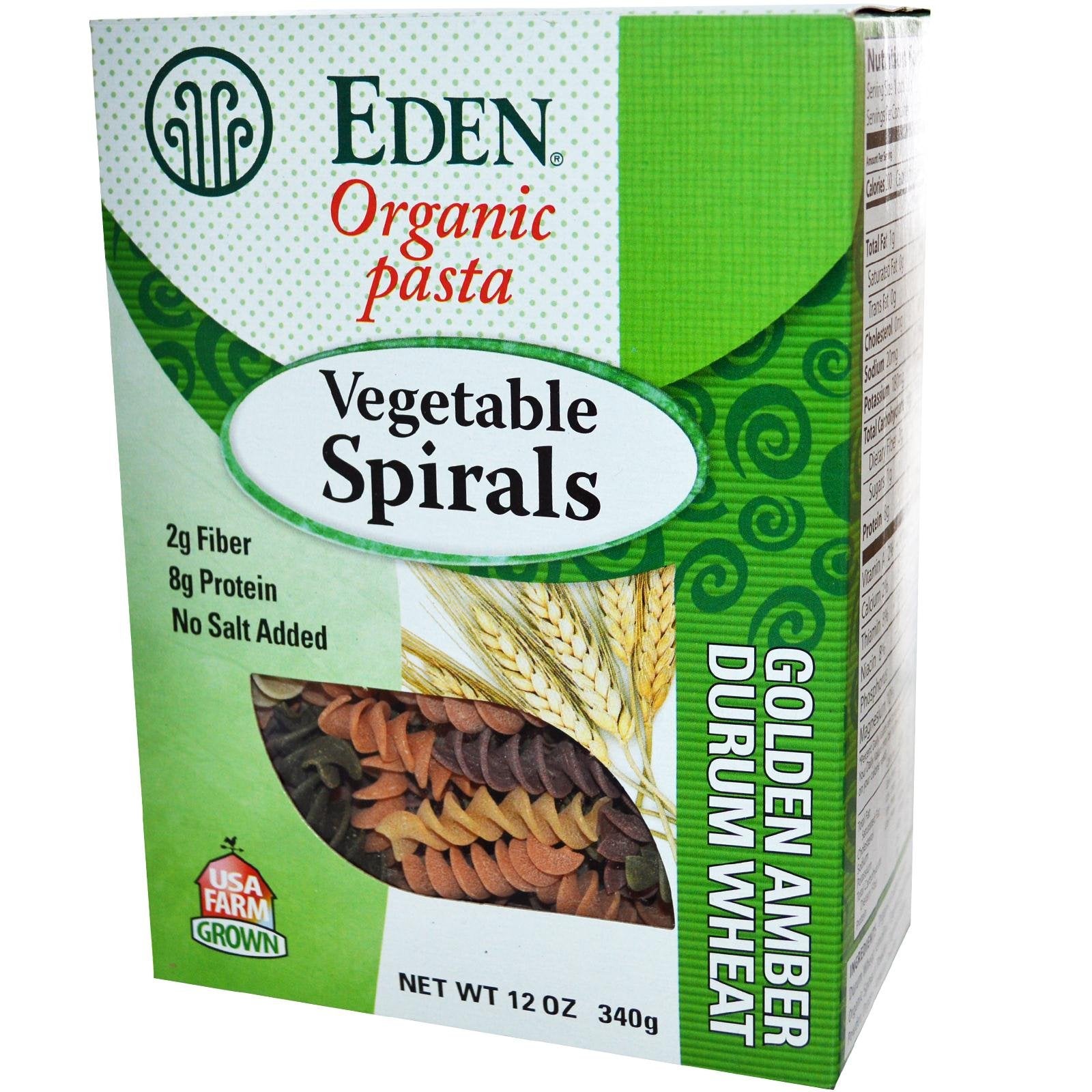 Eden Foods Vegetable Spirals Pasta - 12 oz
