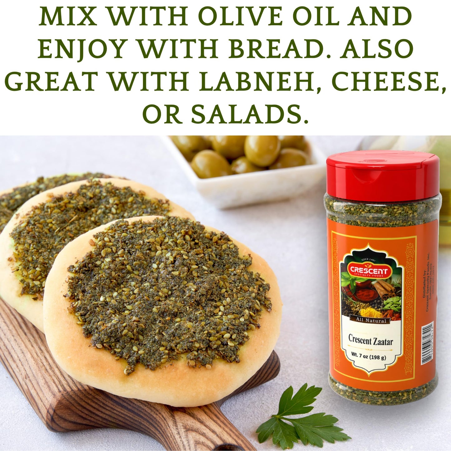 Crescent Zaatar Premium Mediterranean Spice Blend, 6.5 oz