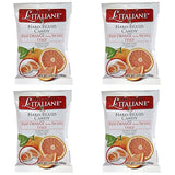 Serra Le Italiane, Italian Natural Hard Candy Filled With Red Orange From Sicily Italy, 3.5 Ounce Pack of 4