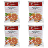 Serra Le Italiane, Italian Natural Hard Candy Filled With Red Orange From Sicily Italy, 3.5 Ounce Pack of 4