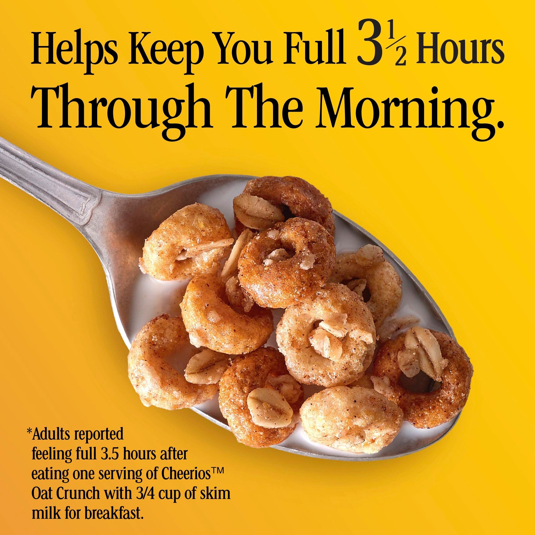 Cheerios Oat Crunch Cinnamon Breakfast Cereal, Made with Whole Grain, Large Size, 18.2 oz