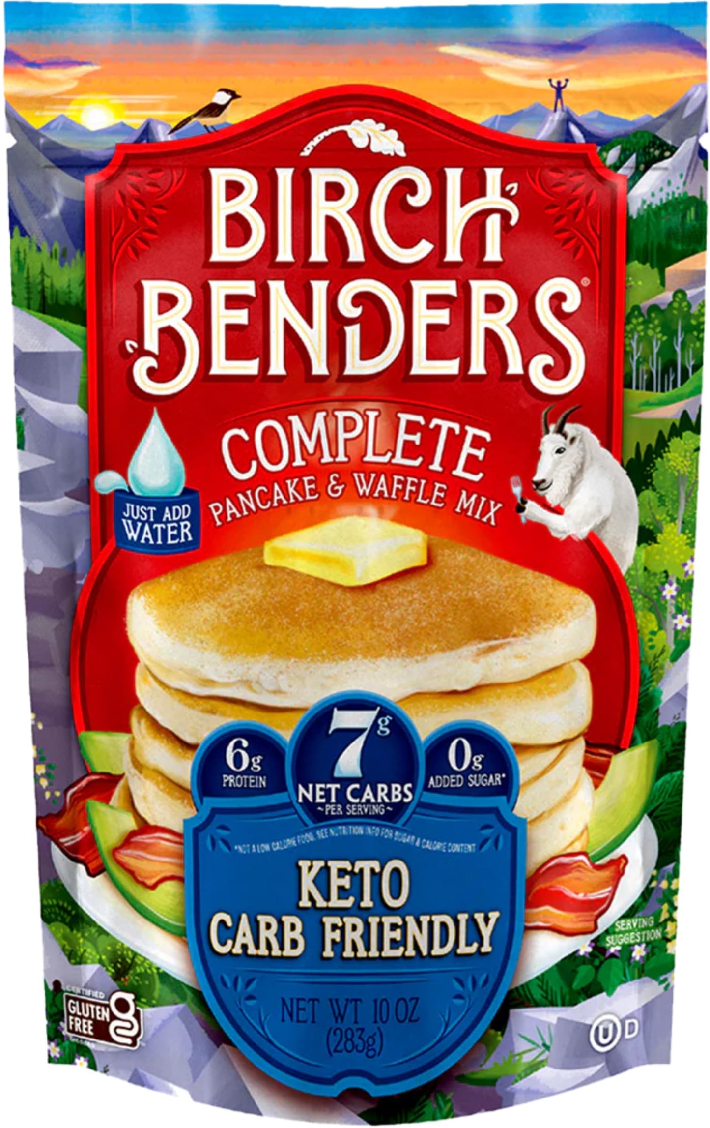 Birch Benders Keto Pancake and Waffle Mix, 10 oz (Pack of 6)
