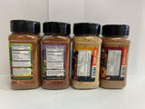 Blackstone Tequila Lime, Sweet Maple, Pineapple Sriracha, Crazy Cajun Seasoning - Griddle Premium BBQ Barbecue Rub 4 Pk Choice Bundle (30.2 oz) + BBQ