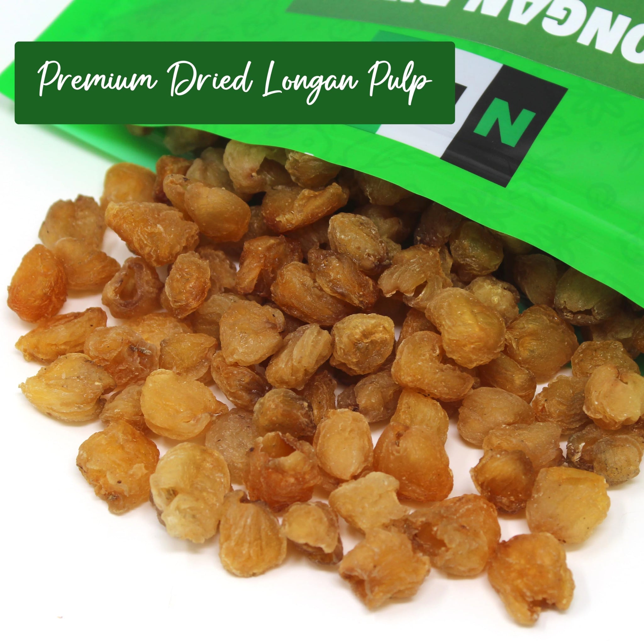 NPG Dried Longan Pulp 16 Oz, Meat Fruit, Gui Yuan, Lung Gan, No Additives, Edible, Perfect for Teas, Snacks, Desserts, Cooking, Premium Quality