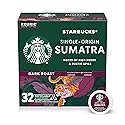 Starbucks K-Cup Coffee Pods, Dark Roast Coffee, Single-Origin Sumatra, 1 box (32 Keurig Pods)