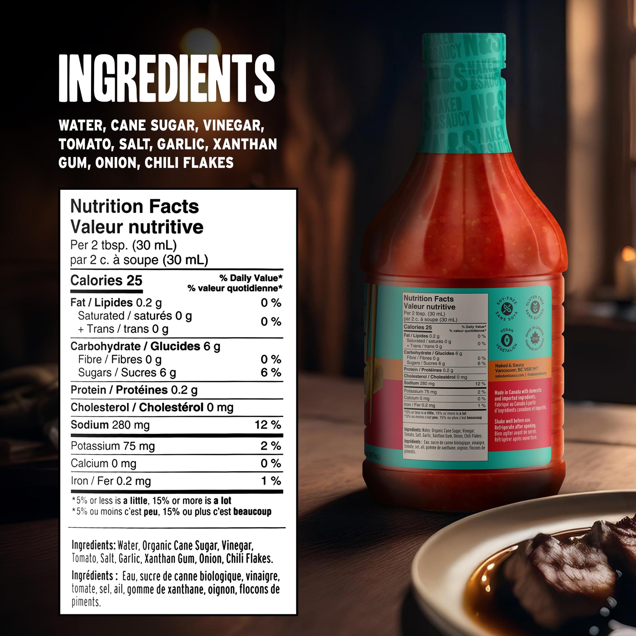 Naked & Saucy Low Sugar Sweet Chili Sauce and Dressing, 31 fl oz