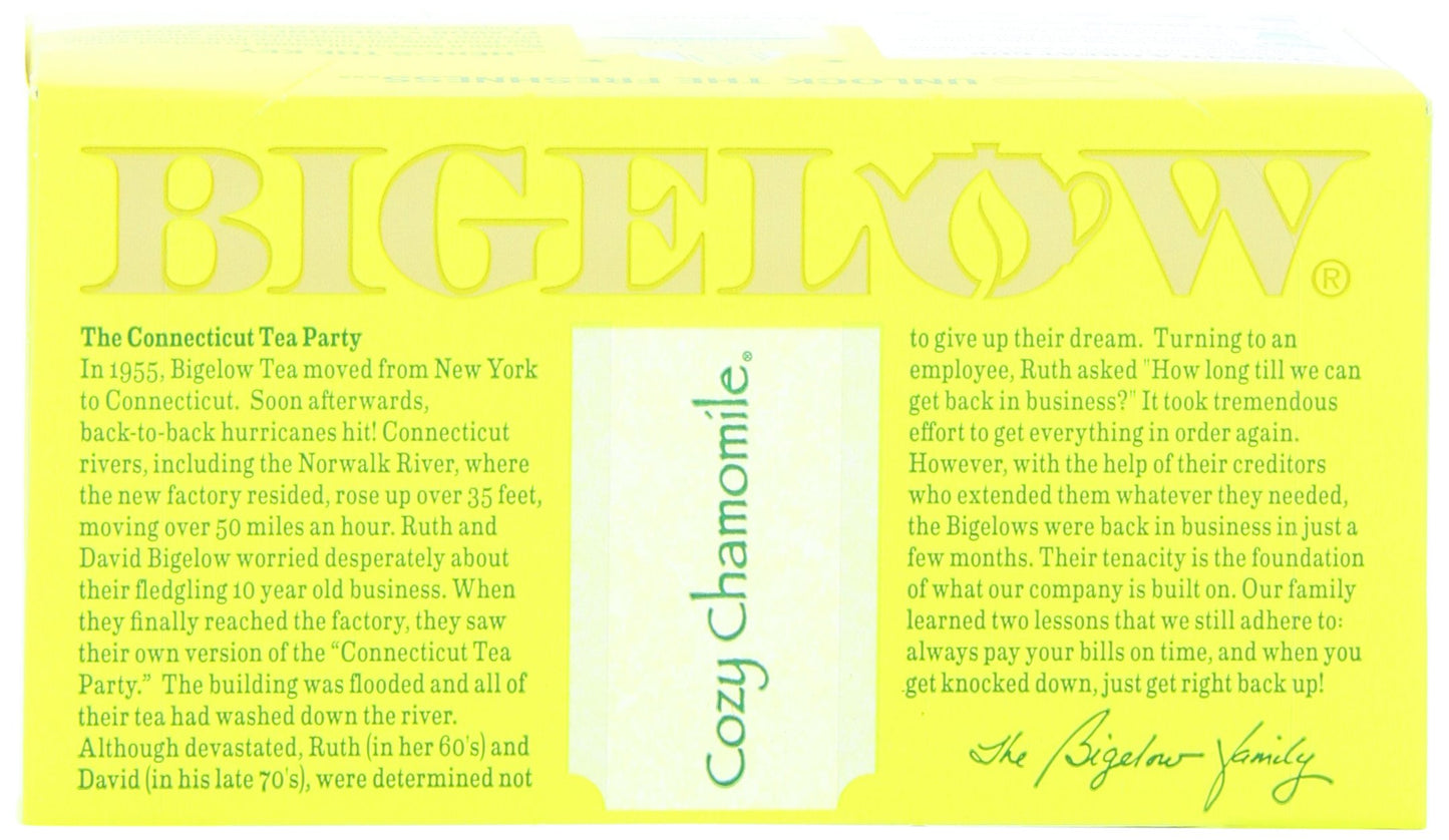 Bigelow Cozy Chammomile Herbal Tea, 20-count (Pack of6)