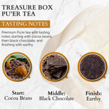 T SECRETEA Organic Cocoa Pu-erh Loose Tea Bag I Powerful Detox Immune I Heart & Digestion Support | 40 Count Unwrapped Sachets, Treasure Box