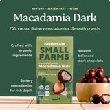 GoodSAM Organic Chocolate Covered Macadamia (Pack of 2) - No Sugar Added, Non GMO, Vegan, Regenerative Farming, Direct Trade