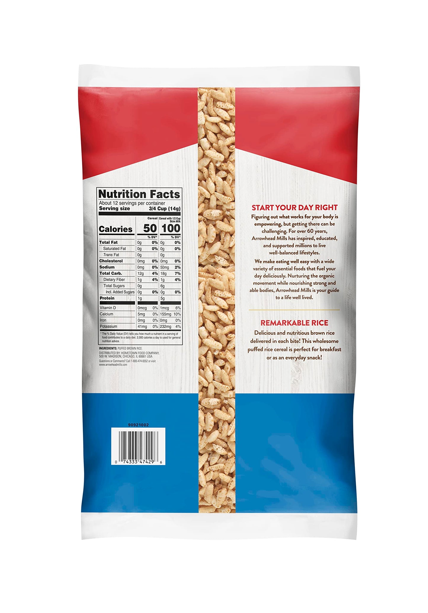 Arrowhead Mills Puffed Cereal, 6 oz (Puffed Rice, 6oz), Pack of 1