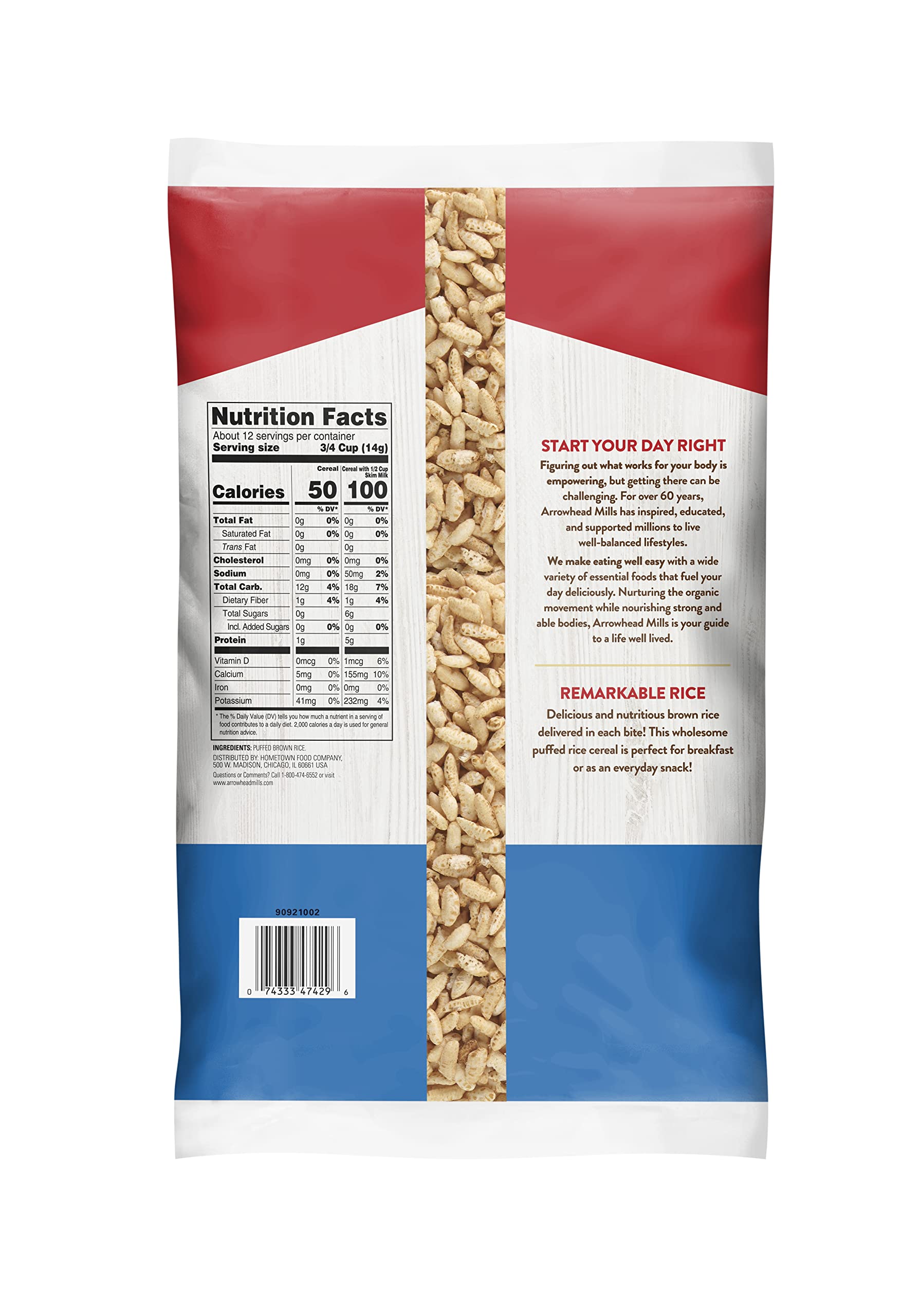 Arrowhead Mills Puffed Cereal, 6 oz (Puffed Rice, 6oz), Pack of 1