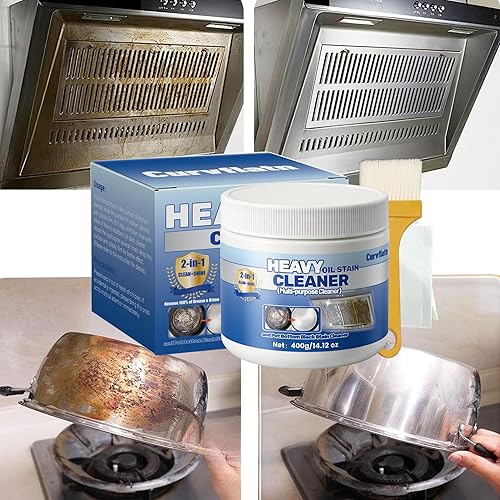 Curvflatn Heavy Oil Stain Cleaner, Pot Bottom Black Stain Cleaner,Stainless Steel Cleaning & Polishing, Powerful Kitchenware Cleaner, Multi-purpose