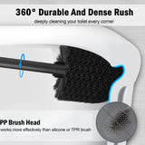 Vince Camuto Toilet Bowl Brush with Holder, Durable Bathroom Cleaning Tool, Modern Design for Easy Toilet Maintenance, Bathroom Cleaner Brush