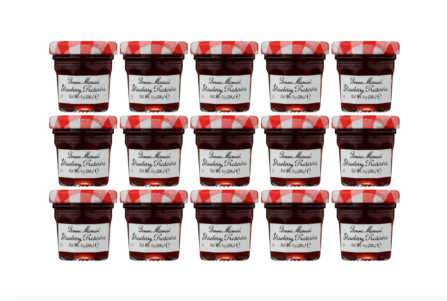 Bonne Maman Strawberry Preserves, 1 Ounce Jars (Pack of 15)