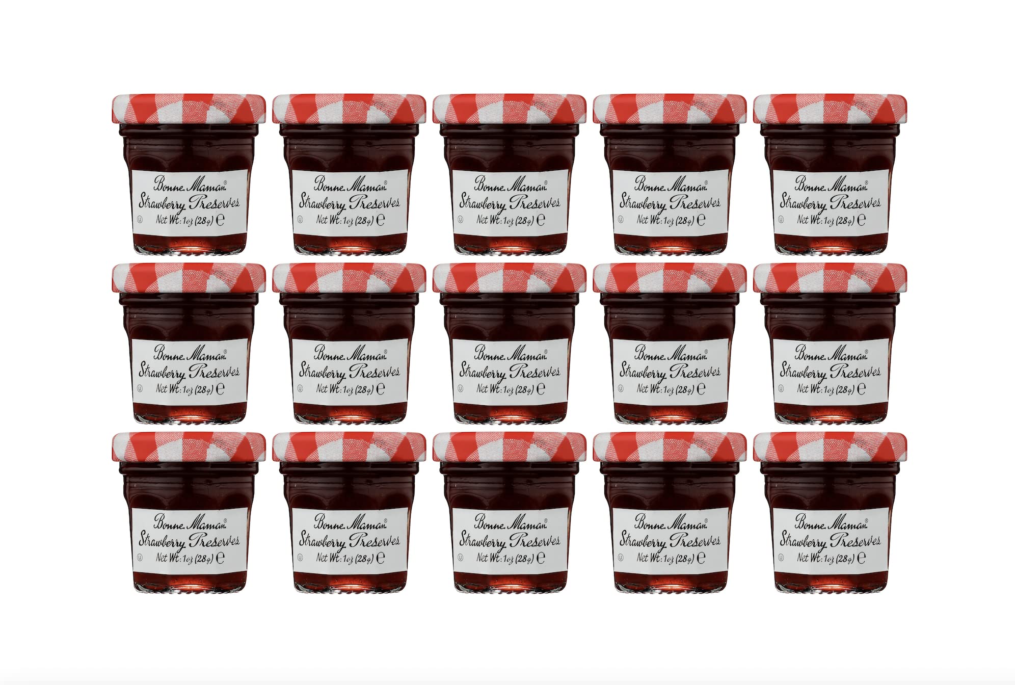 Bonne Maman Strawberry Preserves, 1 Ounce Jars (Pack of 15)