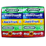 Bulk Bites Wrigley's Chewing Gum Assortment 40 Packs - 8 of Each (5 Flavors) Doublemint, Spearmint, Juicy Fruit, Big Red, Winterfresh Bulk